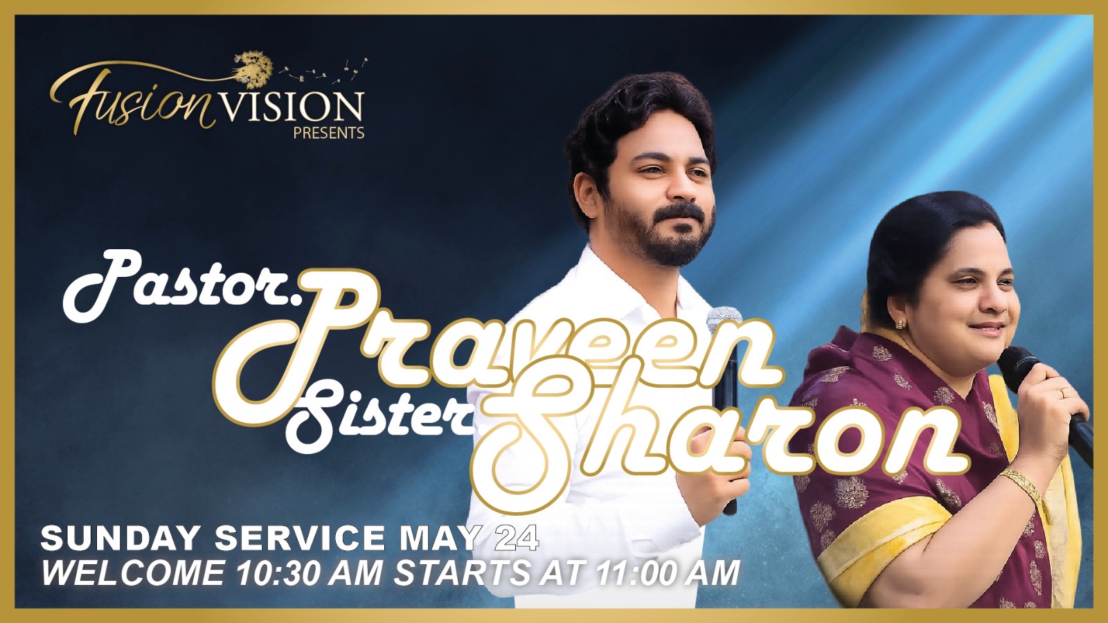 Healing, praise and worship event with pastor and sister from India